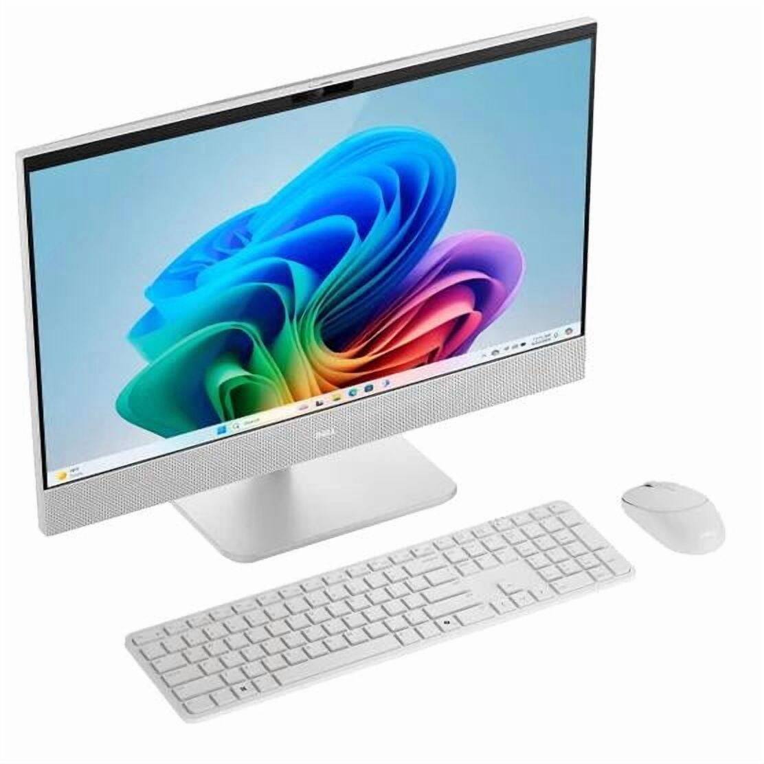 Front. Dell - Dell 24 All-in-One PC | 23.8" FHD Touch | Intel Ultra 7 | 16GB | 1TB | W11 - White.