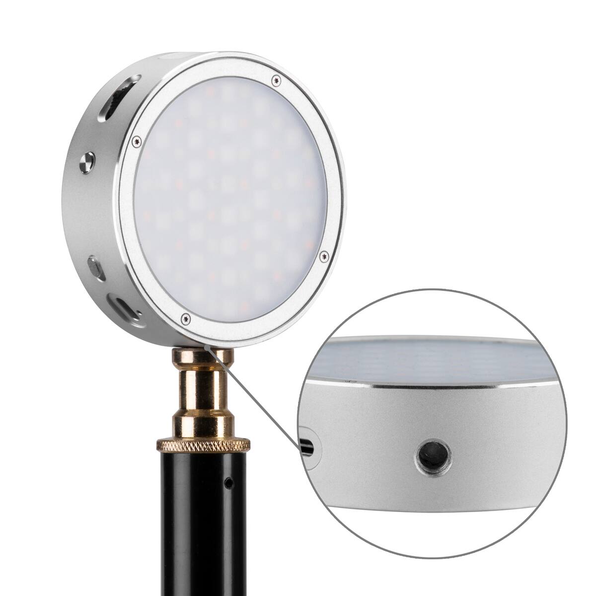 Alt View 2. Flashpoint - Flashpoint R1 Round RGB Mini Creative Light - (Godox R1).