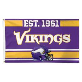 WinCraft - Minnesota Vikings 3' x 5' Established 1-Sided Deluxe Flag - Multicolor