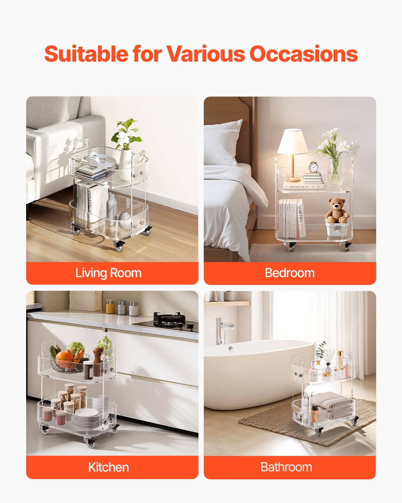 Suitable for Various Occasions

- Living Room
- Bedroom
- Kitchen
- Bathroom