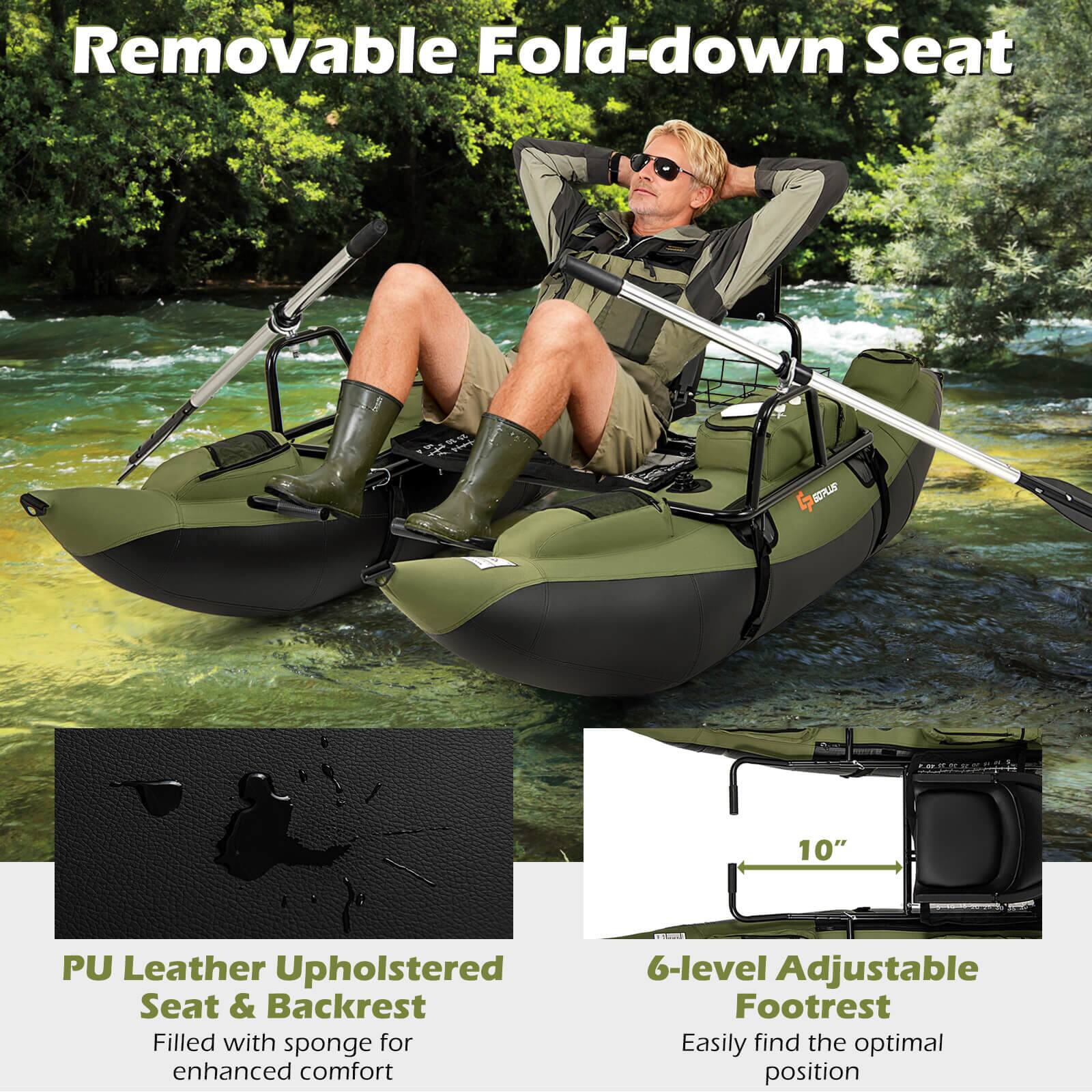 Removable Fold-down Seat

1 BOPLES 10" PU Leather Upholstered Seat & Backrest Filled with sponge for enhanced comfort

6-level Adjustable Footrest Easily find the optimal position