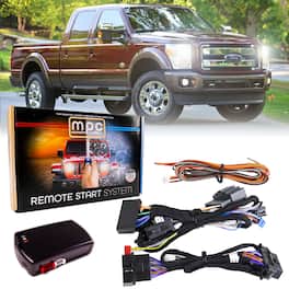 MPC - OEM Remote Activated Remote Start Kit w/Keyless Entry For 2011-2016 Ford F-250 - Black