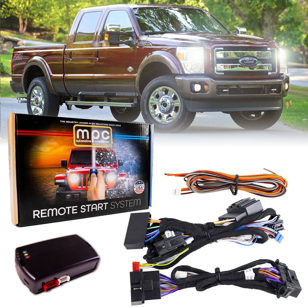 MPC - OEM Remote Activated Remote Start Kit w/Keyless Entry For 2011-2016 Ford F-250 - Black