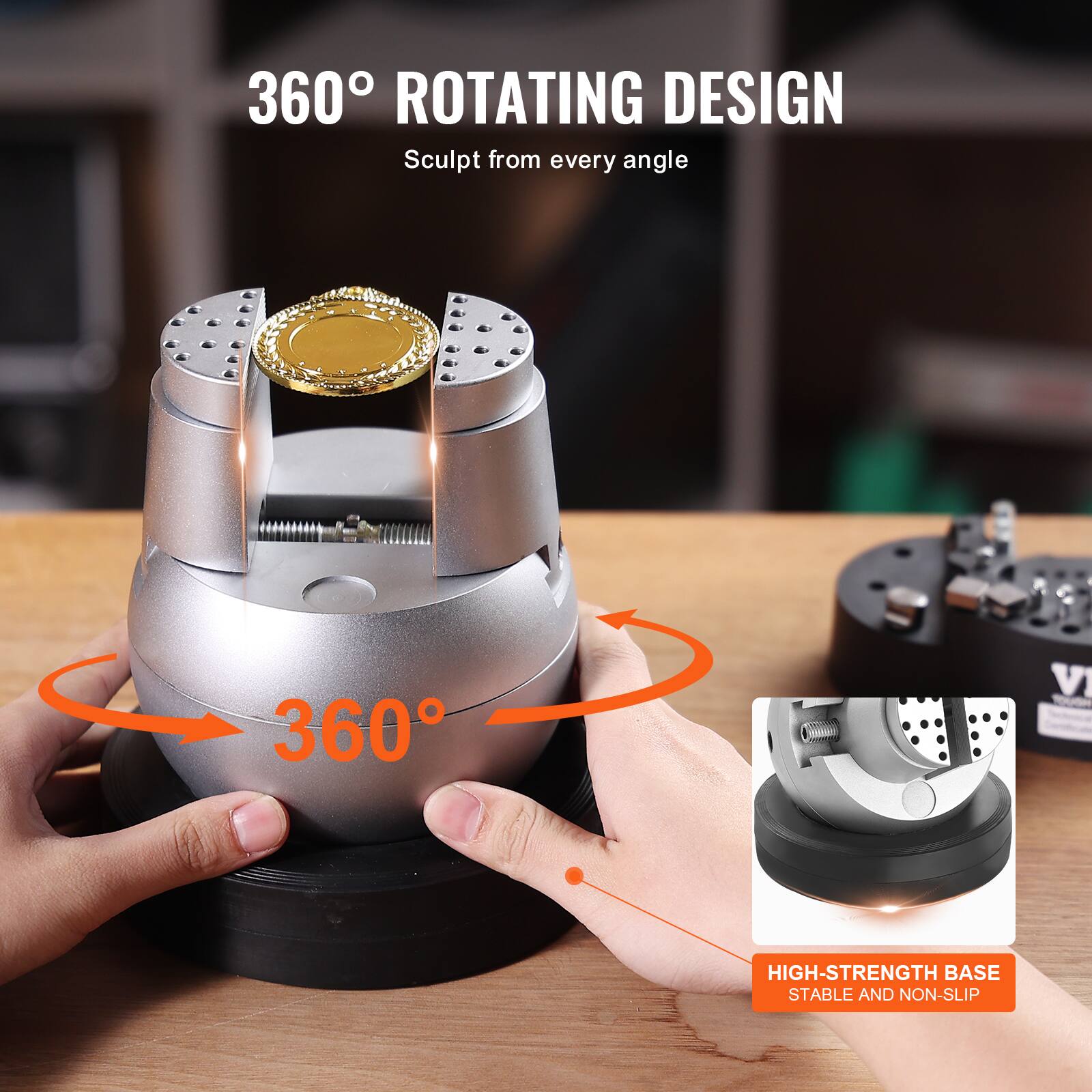 360° ROTATING DESIGN  
Sculpt from every angle

360°

HIGH-STRENGTH BASE  
STABLE AND NON-SLIP