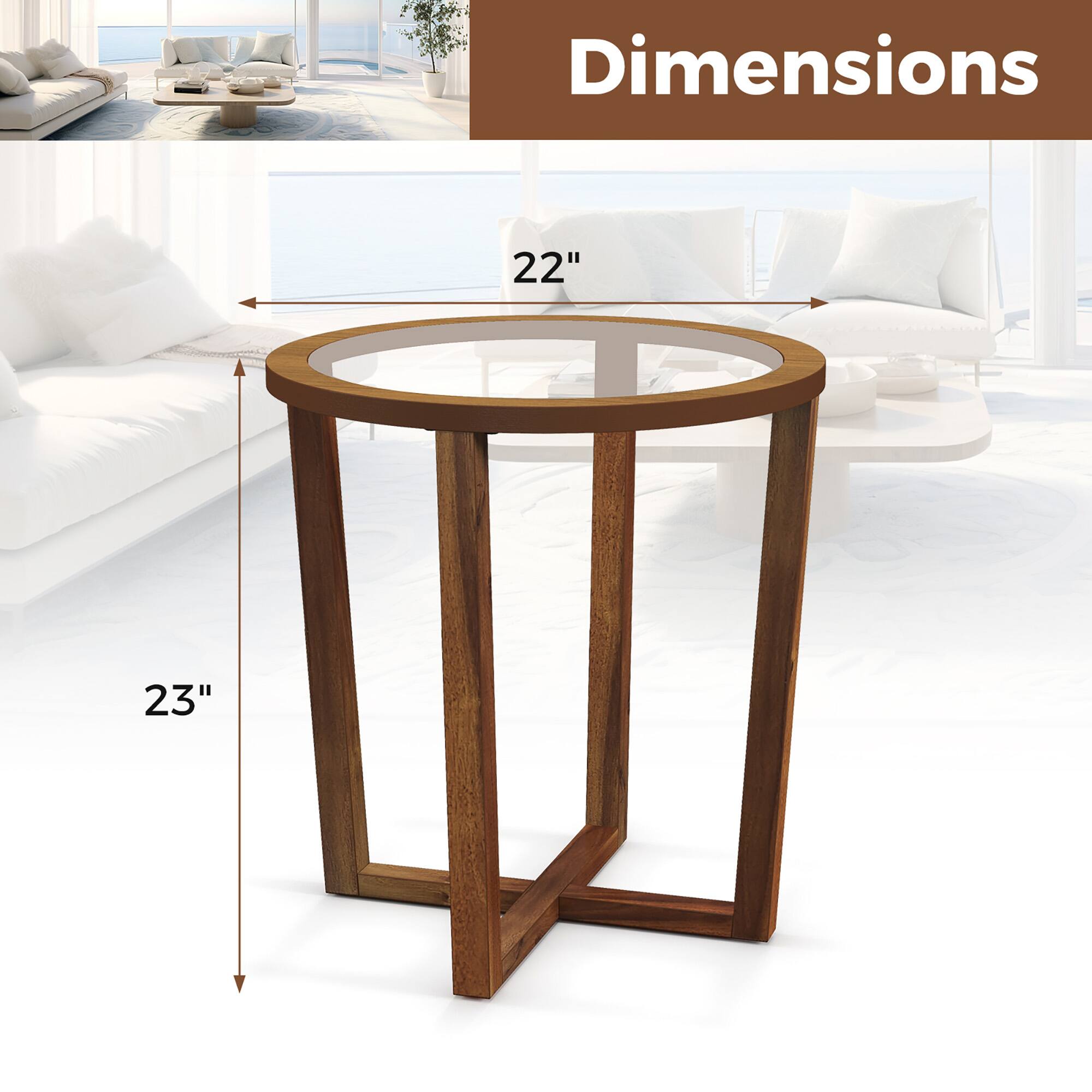 Dimensions  
22"  
23"