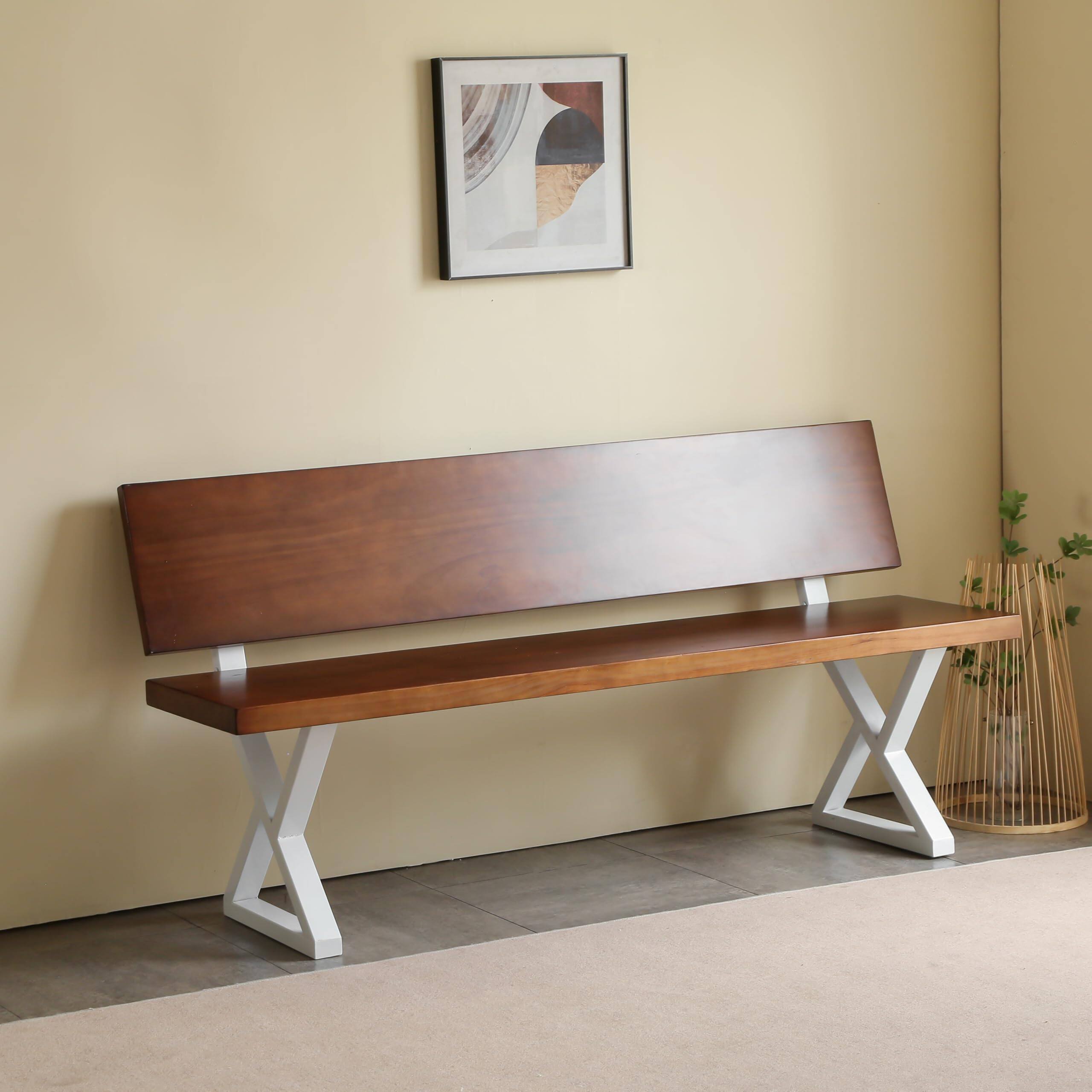 Alt View 5. JETRANSPORT - White Bench 16 Inch Triangle Metal Chair Base With Backrest Bracket Set Of 2 Diy Project Suit For Butcher - BASE02.