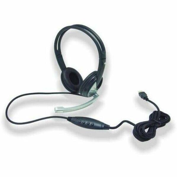 Back. iMicro - IMME 282 USB Wired Headset - Black.