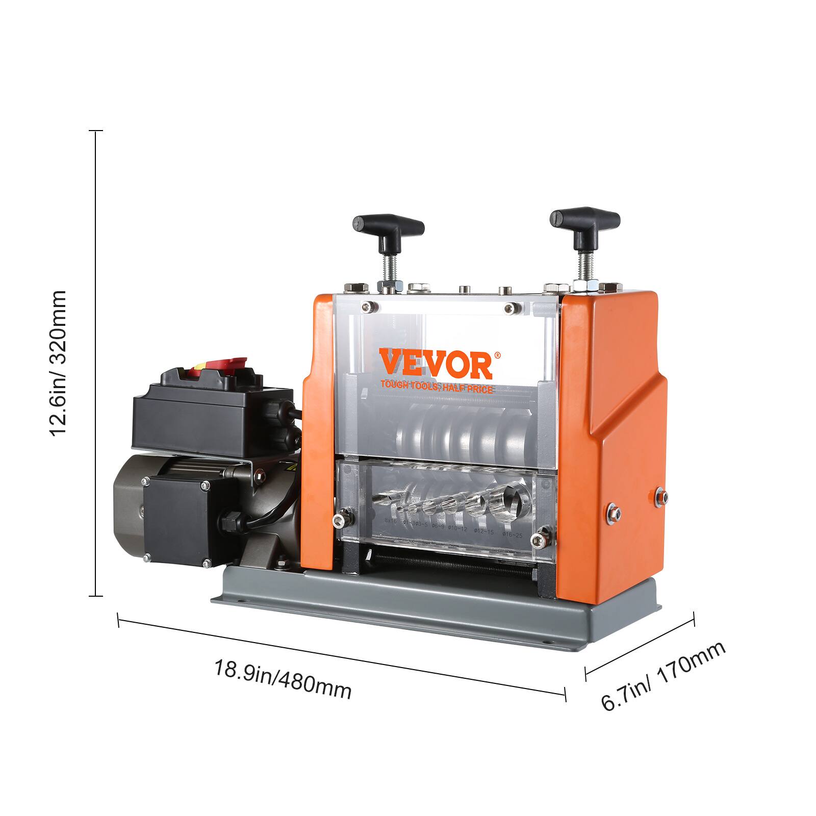 320mm 12.6in/ VEVOR TOUGH TOOLS, HALF PRICE TOUGH TOOLS, HALF PRICE

nta d05 Cas - ei  EA

18.9in/480mm 170mm 6.7in/