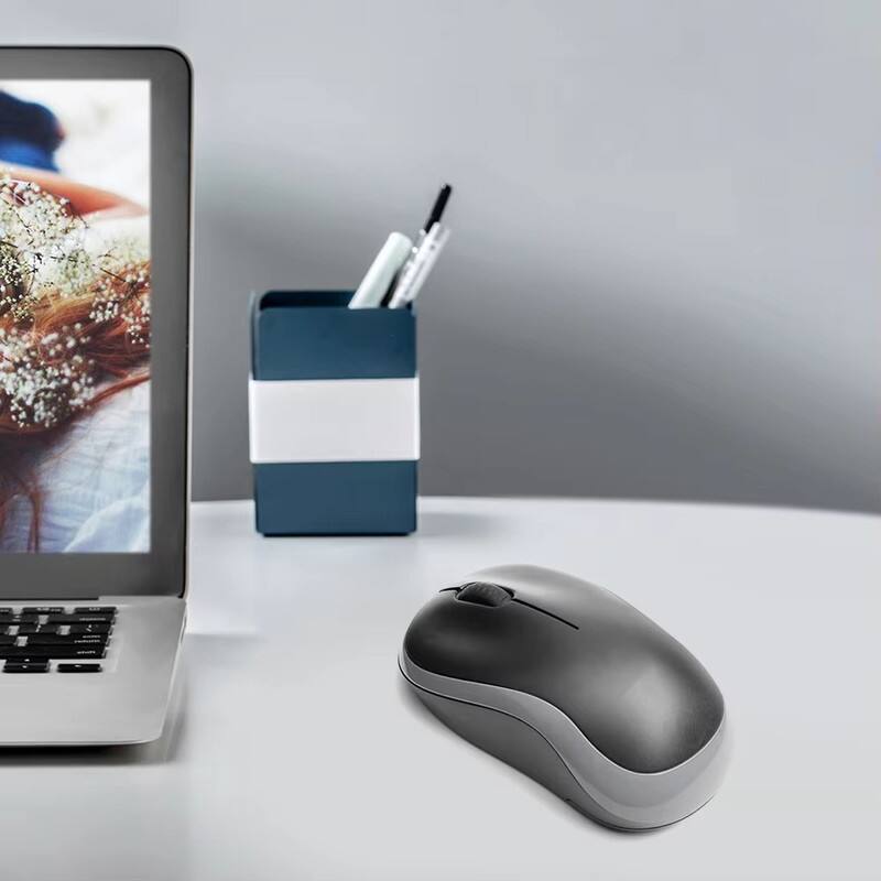 Alt View 2. Luckbyte - Ergonomic Silent Wireless Mouse - 1000 DPI Optical Travel Mouse with USB Mini Receiver for Laptop & Desktop - Black.