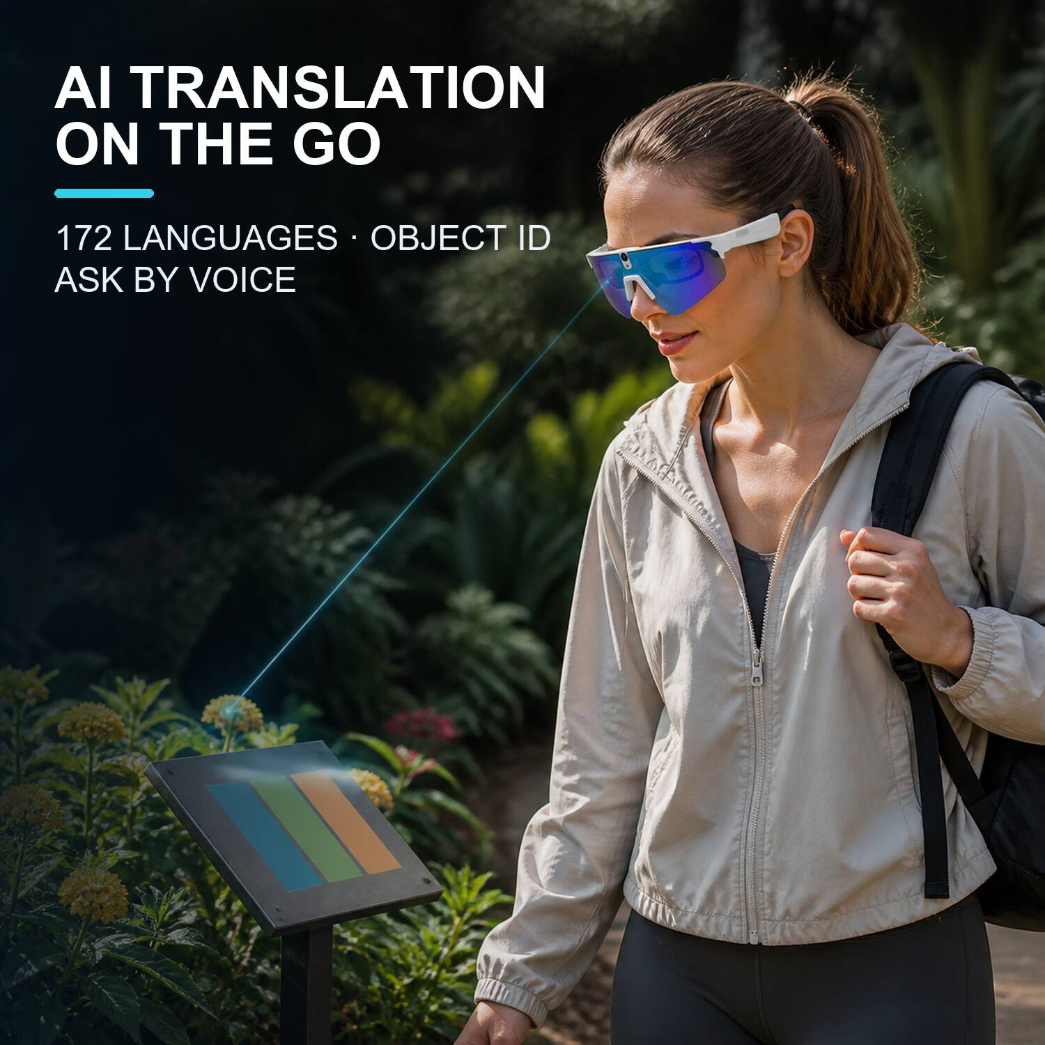 AI TRANSLATION ON THE GO  
172 LANGUAGES · OBJECT ID ASK BY VOICE