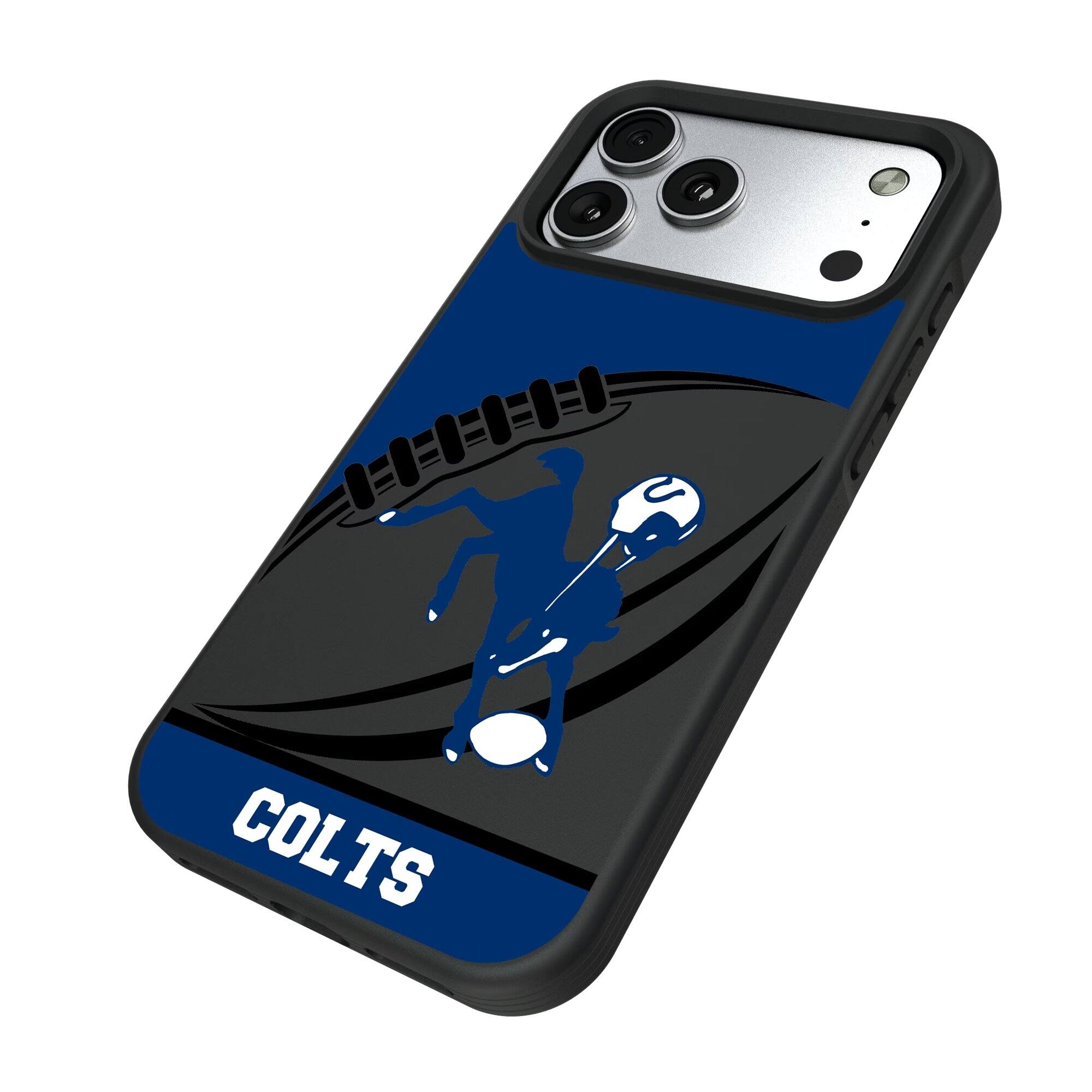 Alt View 1. Keyscaper - Baltimore Colts Bump Case with 8.2ft Drop Protection - 15 Pro - Multicolor.