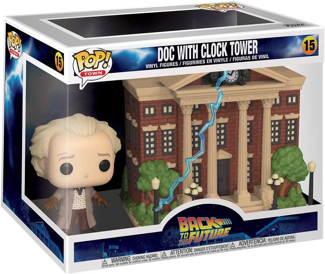 PO POP TOWN 15 POP! TOWN DOC WITH CLOCK TOWER FIGURAS DE VINIL EN VINYLE I FIGURES I FIGURINES VINYL S 15 D SOCIAL SERVICES DEPARTMENT BACK THE TO FUTURE ADVERTENCIA: para PELIGRO nes menores DE de ASFIXIA, 36 neses. D'TOUFFEMENT. A No 4 adecuado Partes pequelas. DANGER de 36 mois. ATTENTION: enfants de mons pas aux HAZARD, pieces Ne convient CHOKING months Peobes WARNING: suitable for children under 38 parts. Mot Small