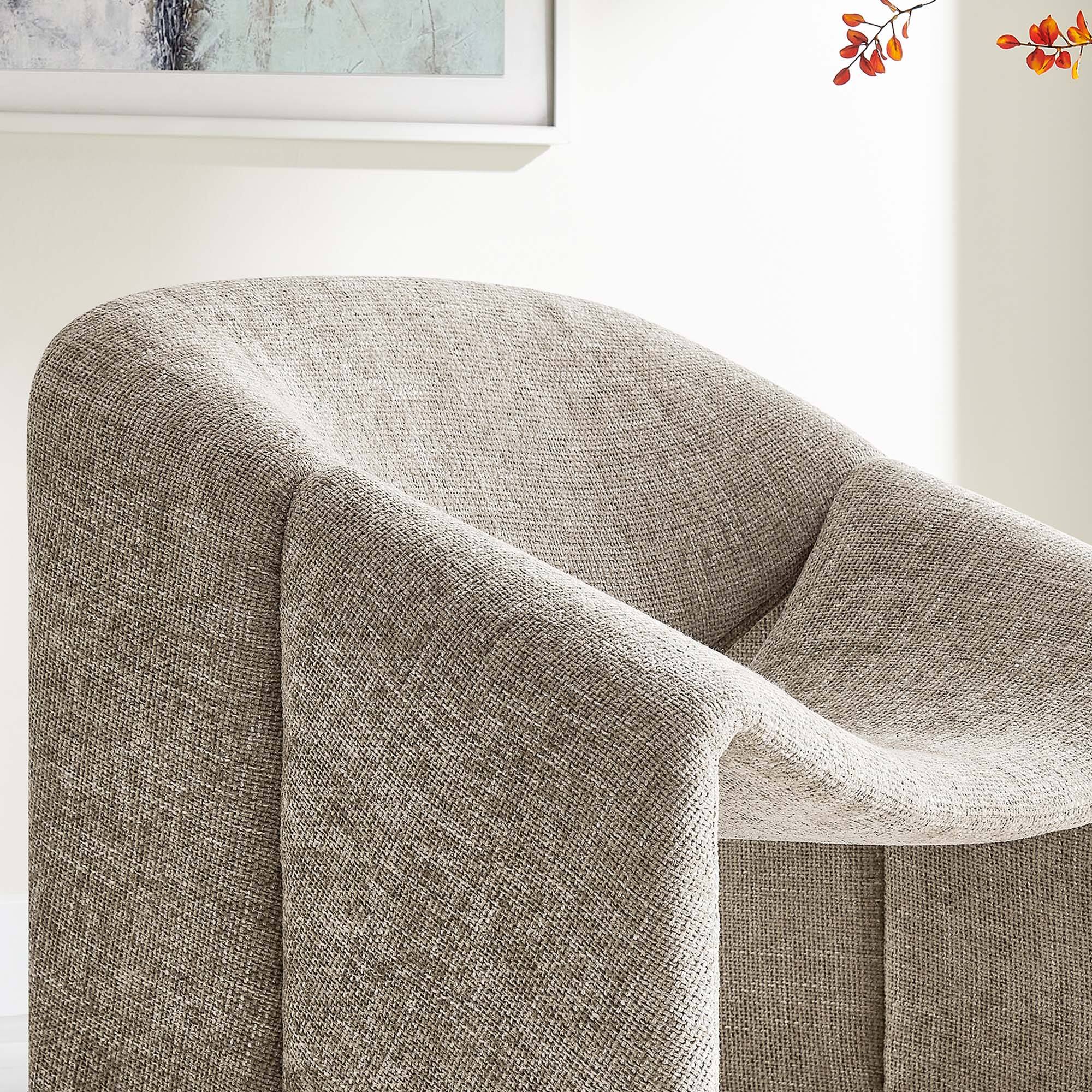 Alt View 1. Modway - Vivi Chenille Upholstered Accent Chair by Modway - Khaki.
