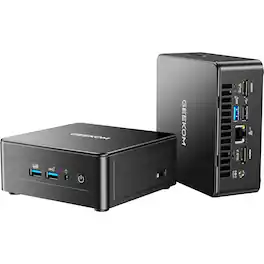 Geekom - IT15 AI Mini PC, The Most Powerful 15th Gen Intel Core Ultra 5 225H, 32GB DDR5 RAM& 1TB SSD, Window 11 Pro Pre-installed - All Black