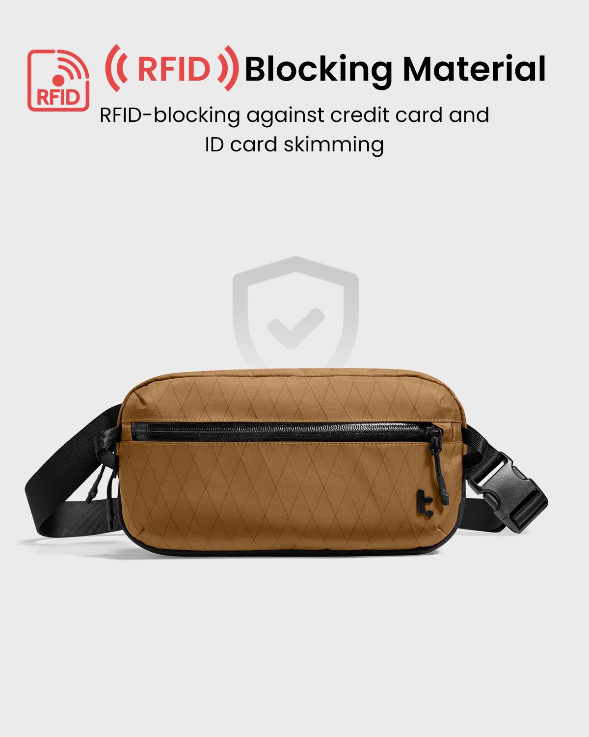 RFID Blocking Material: RFID-blocking against credit card and ID card skimming.