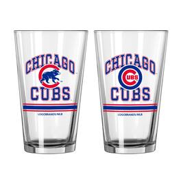 Logo Brands - Chicago Cubs 16oz. Pint Glass Two Pack - Multicolor