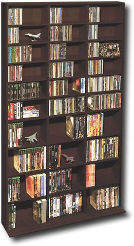 Angle Standard. Atlantic - 1080-Disc Customizable Multimedia Storage - Espresso.