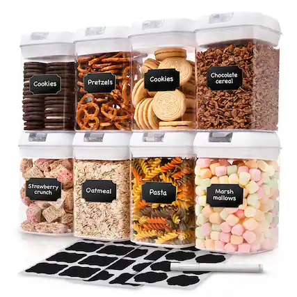 Cookies
Pretzels
Cookies
Chocolate cereal
Strawberry crunch
Oatmeal
Pasta
Marshmallows