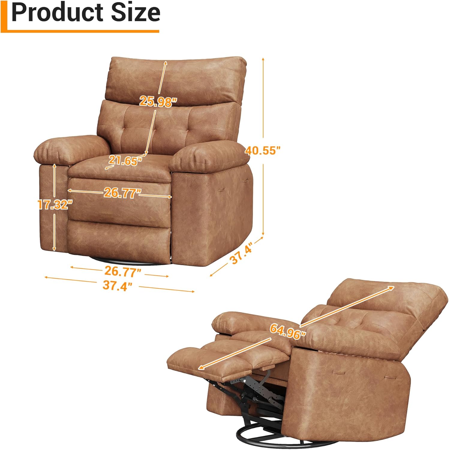 Product Size

- 25.98"
- 21.65"
- 40.55"
- 17.32"
- 26.77"
- 26.77"
- 37.4"
- 37.4"
- 64.96"