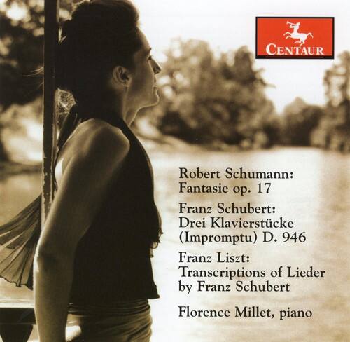 Robert Schumann:  
Fantasie op. 17  

Franz Schubert:  
Drei Klavierstücke (Impromptu) D. 946  

Franz Liszt:  
Transcriptions of Lieder by Franz Schubert  

Florence Millet, piano