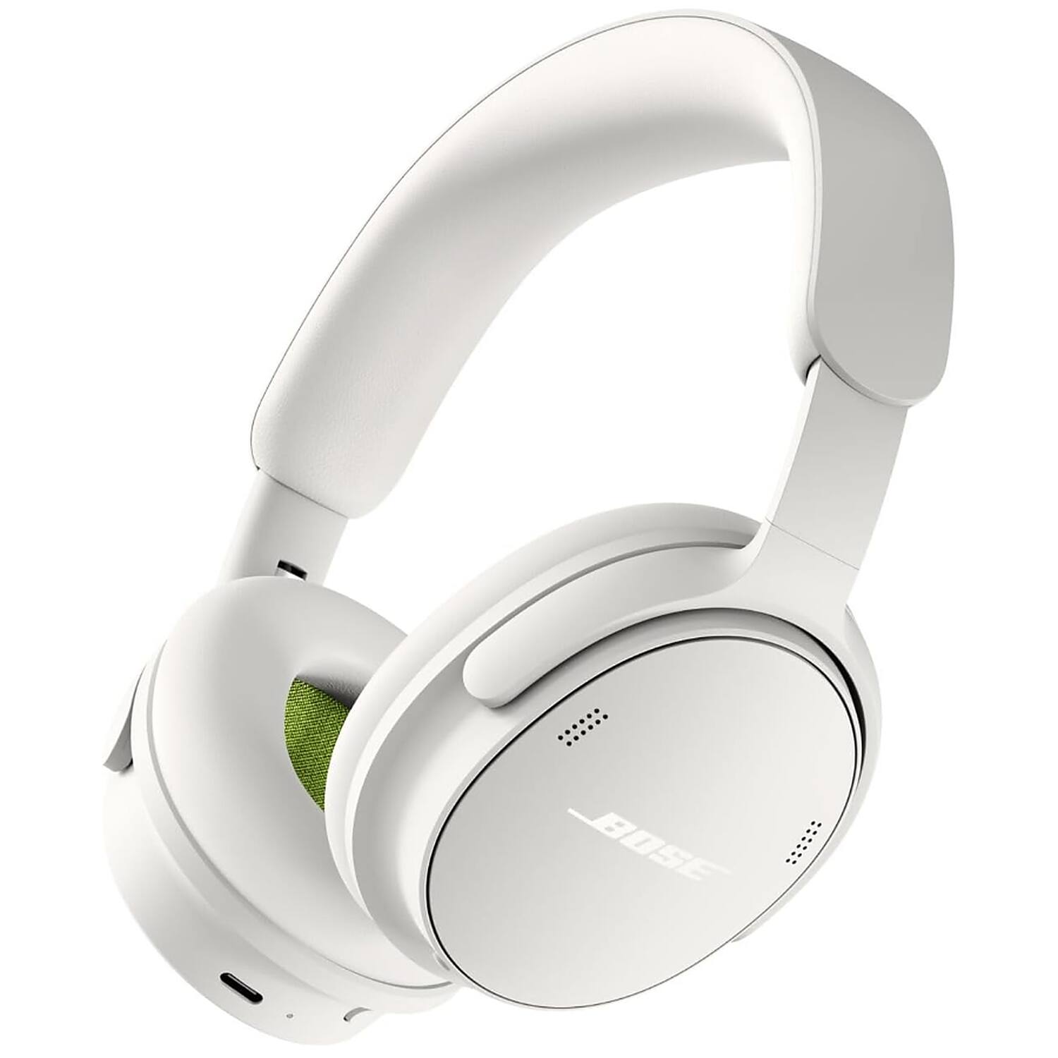 Left. Bose - QuietComfort Headphones 2nd Gen Over-Ear Bluetooth Wireless + 26-Month Extended Warranty Protection - White Smoke.