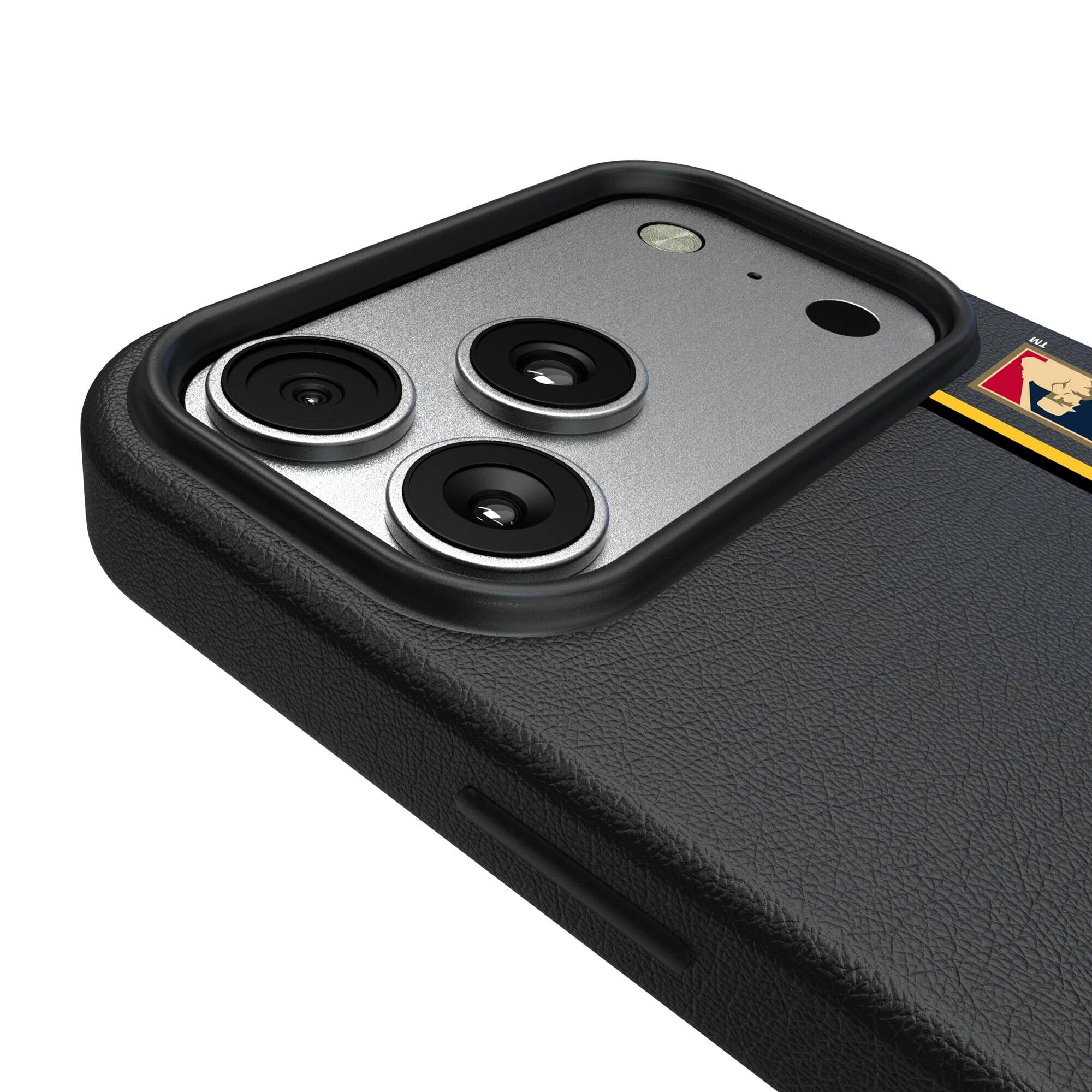 Alt View 2. Keyscaper - Pittsburgh Pirates 1958 Logo iPhone Magnetic Bump Case - 16 Plus - Black.
