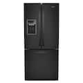 Whirlpool - 30 in. Wide 20 cu. ft. French Door Refrigerator - Black