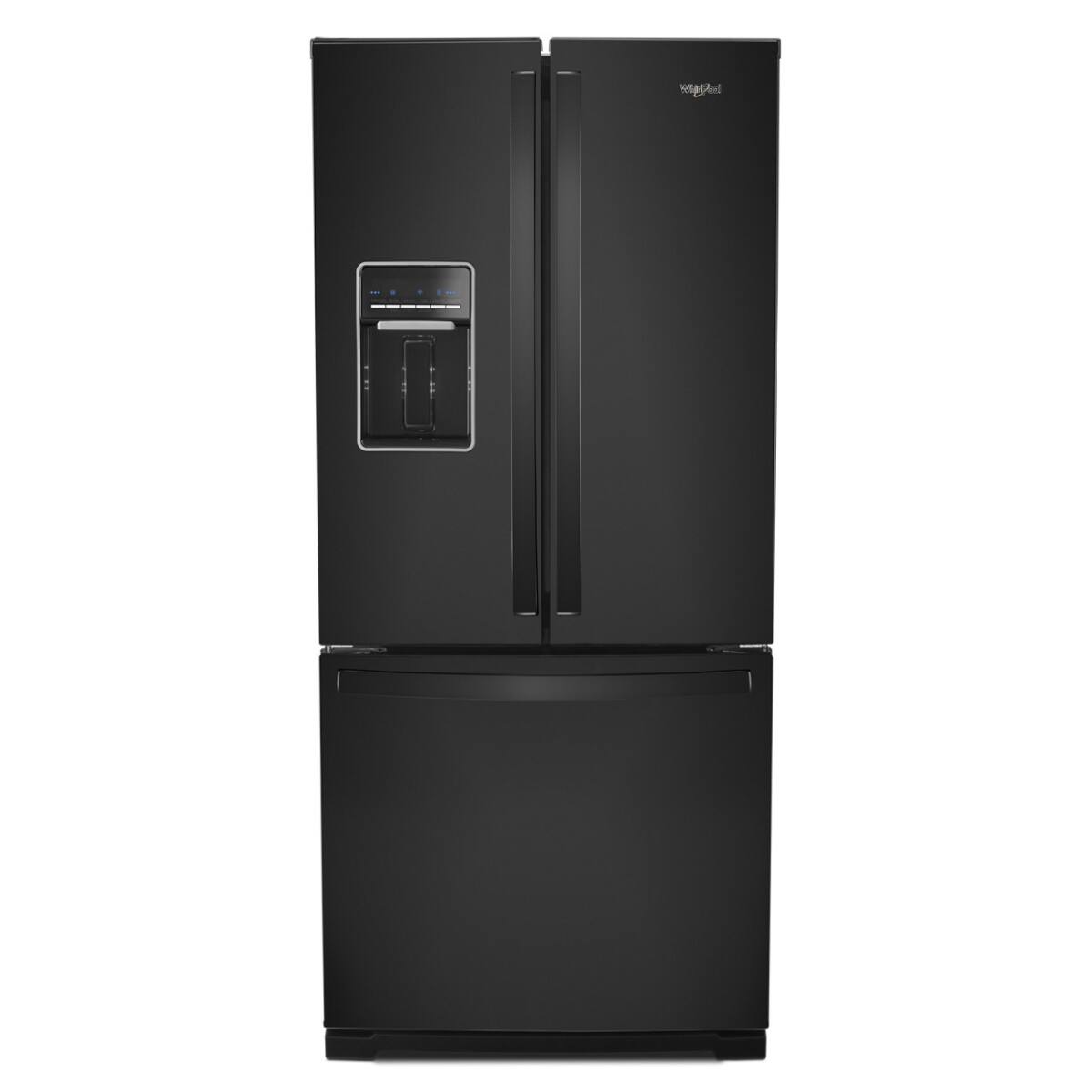 Whirlpool - 20 Cu. Ft. Wide French Door Refrigerator - Black
