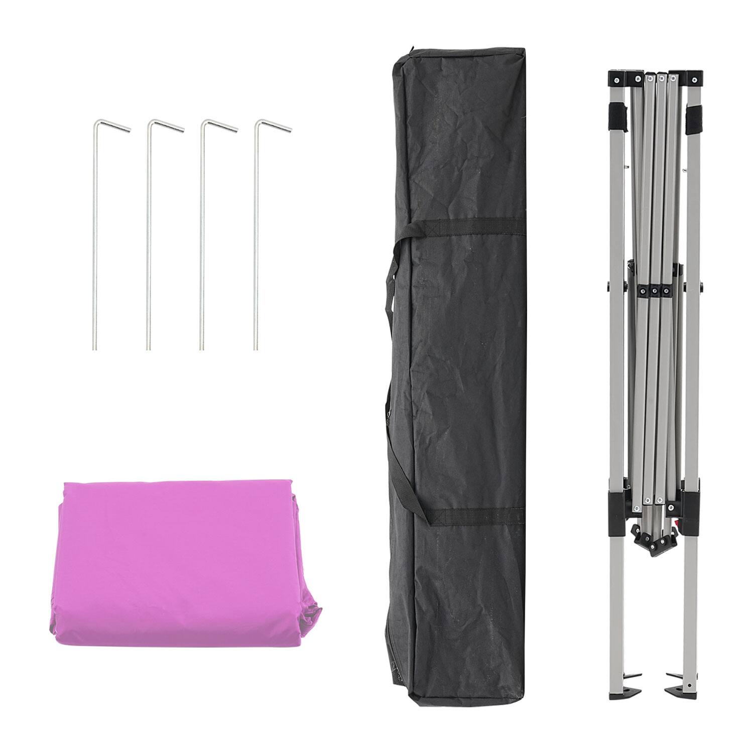 Alt View 1. Ainfox - Ainfox 10x10Ft Slant leg Pop Up Canopy Tent,Portable Instant Folding Shelter Gazebos - Pink.