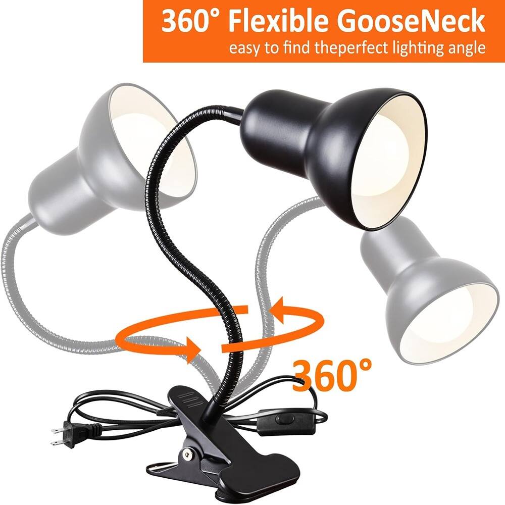 360° Flexible GooseNeck  
easy to find the perfect lighting angle  
360°