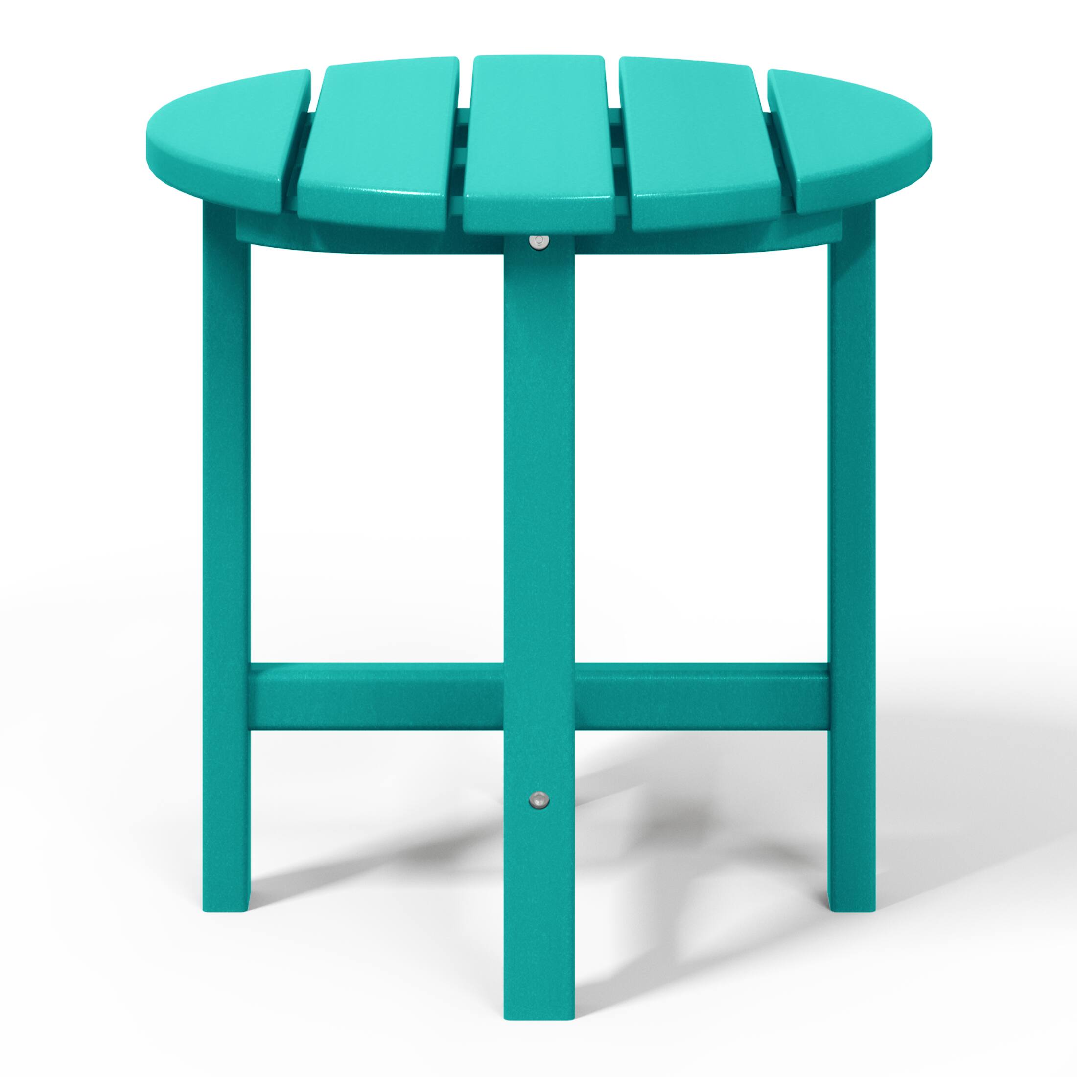 Back. WestinTrends - WestinTrends Dylan Adirondack Round Outdoor Side Table - Turquoise.