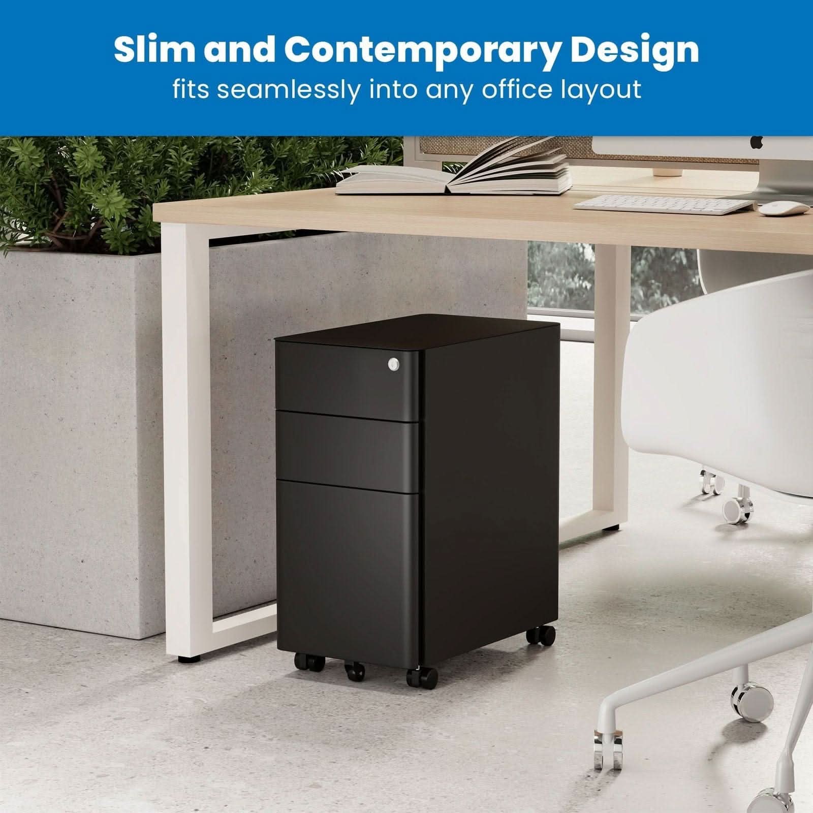 Slim and Contemporary Design fits seamlessly into any office layout