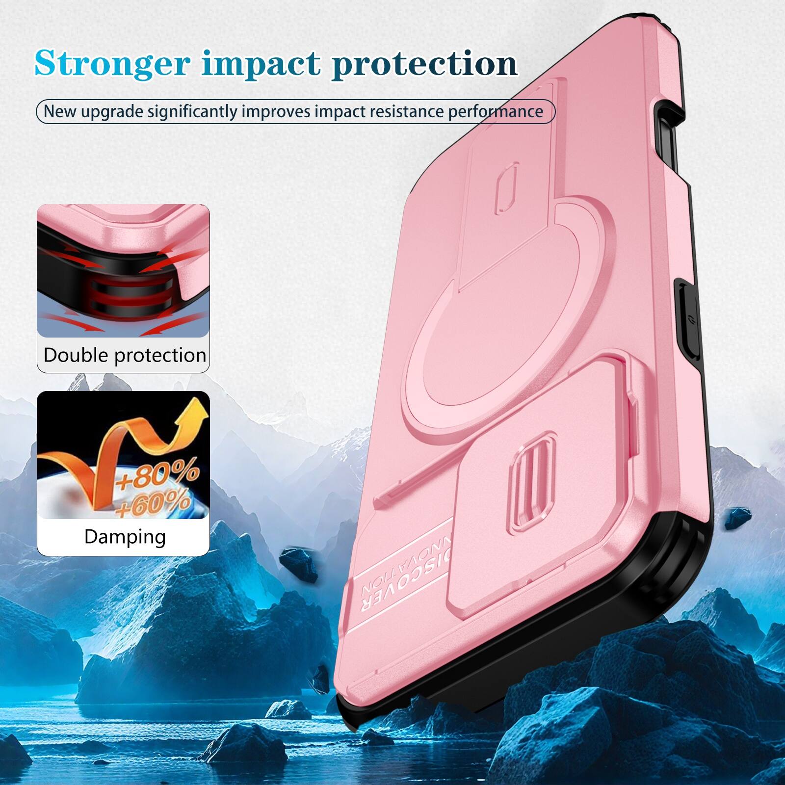 Stronger impact protection  
New upgrade significantly improves impact resistance performance  

Double protection  
+60% +80% Damping  

DISCOVER NNOVA