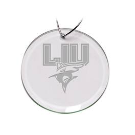Jardine - LIU Sharks Primary Logo 3'' Round Glass Ornament - Multicolor