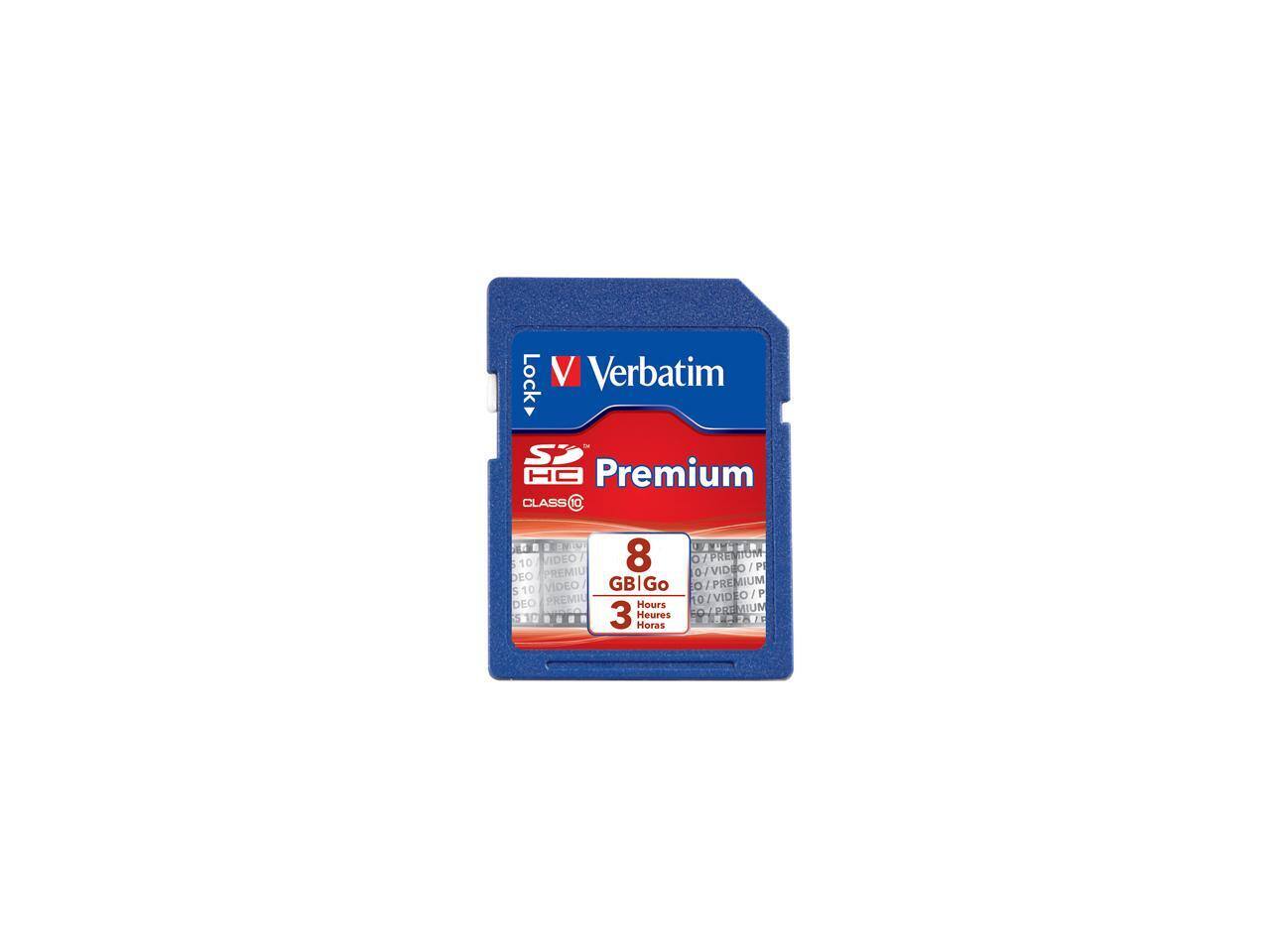 Verbatim - 8GB Premium 96318 Secure Digital High Capacity (SDHC) Card