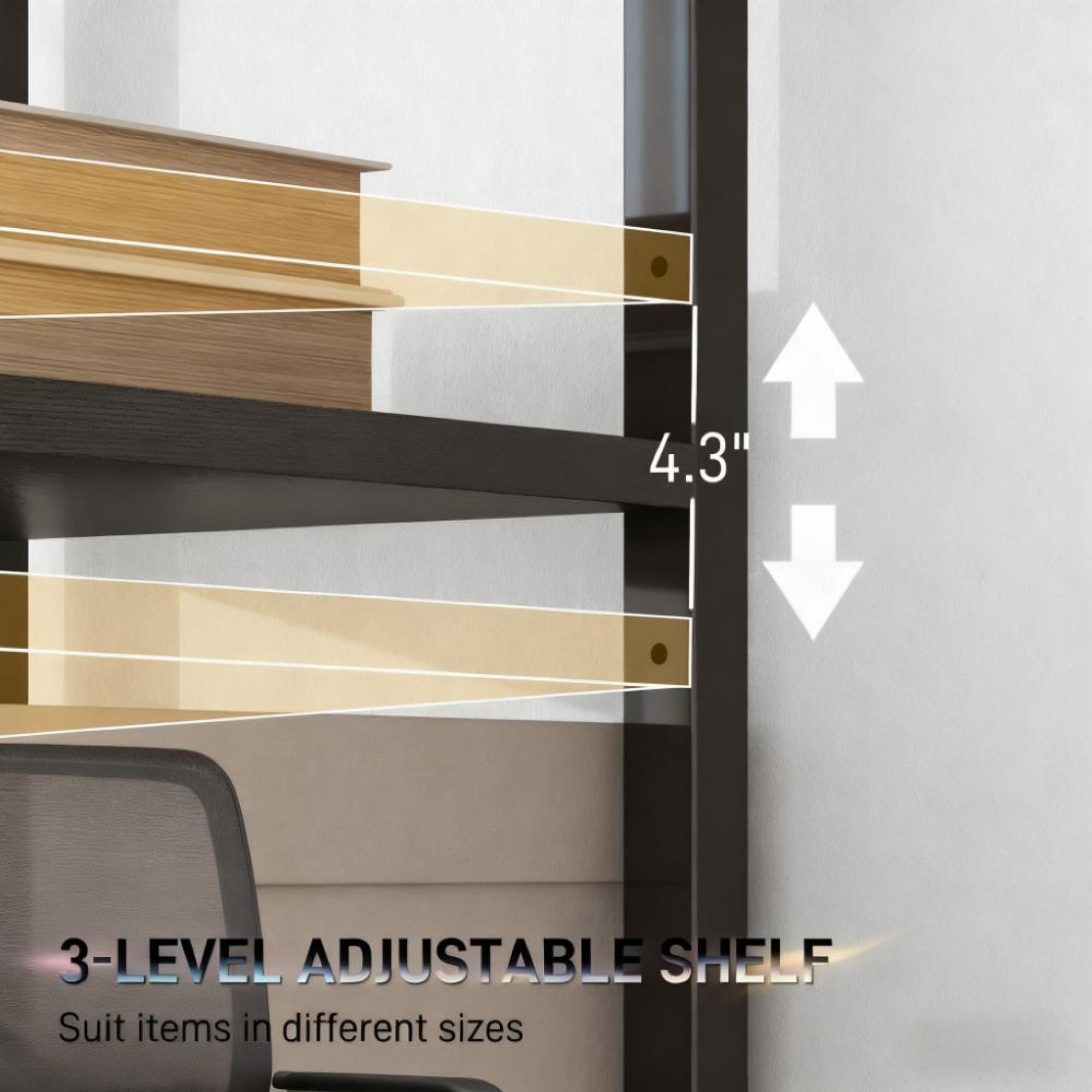 3-LEVEL ADJUSTABLE SHELF  
Suit items in different sizes