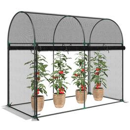 Outsunny - Crop Cage, 6' x 3' x 5' Large Plant Protection Tent with Zippered Door, Outdoor Garden Cage for Vegetables, Flowers