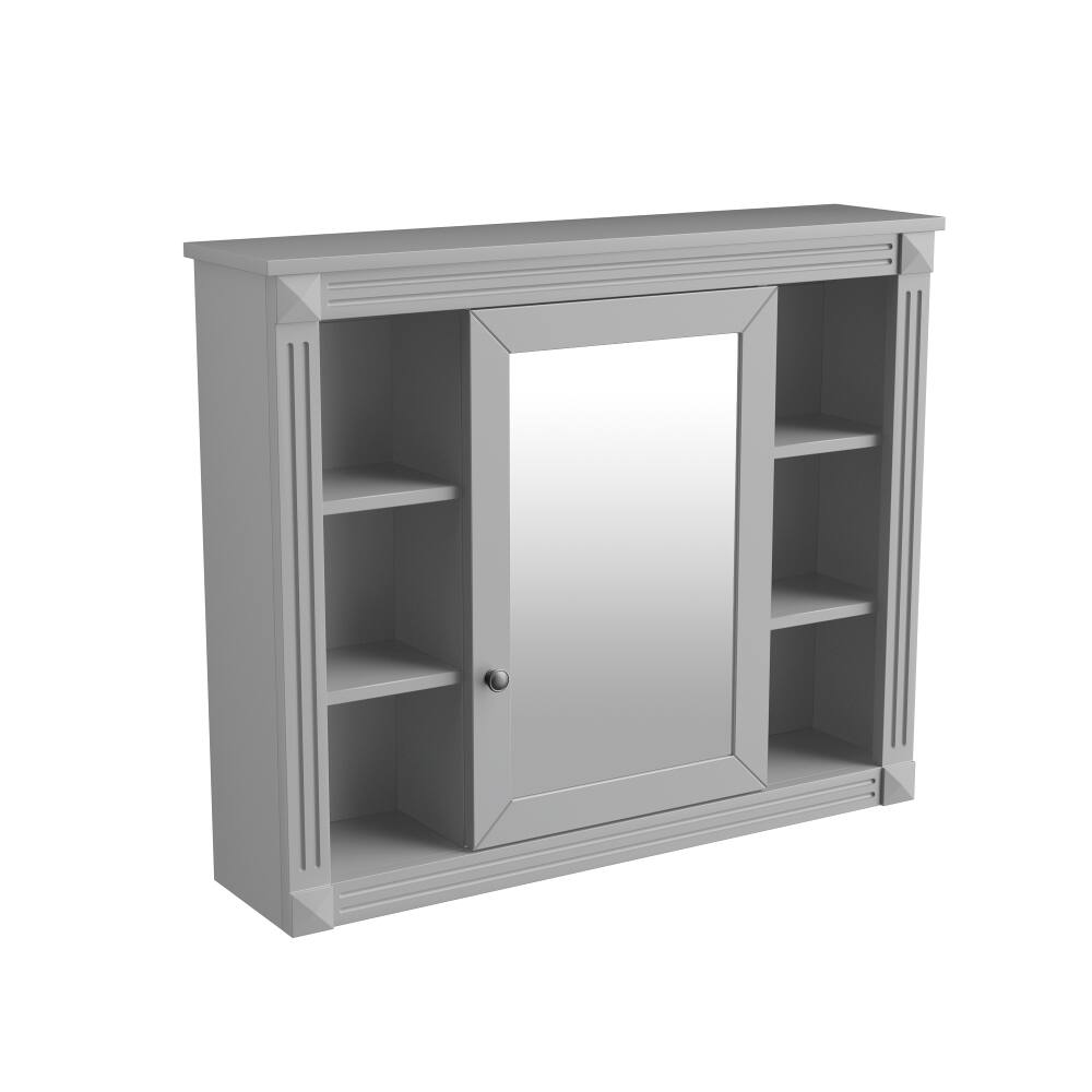 Alt View 6. Loheer - Loheer 36 inch bathroom vanity with sink Grey Modern Solid Wood - Grey.