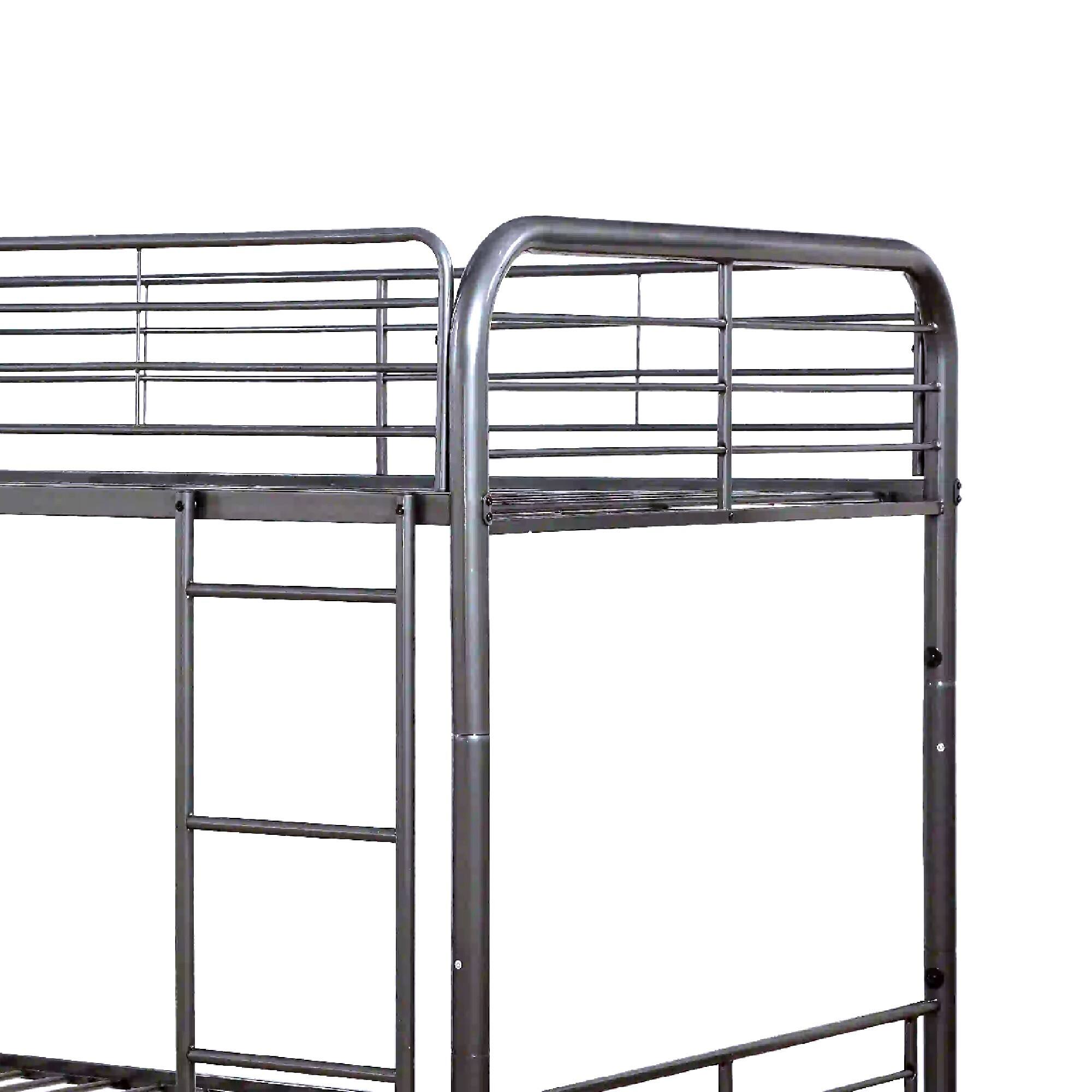 Alt View 3. Manhattan Lane - Metal Full/Full Bunk Bed - Gray.