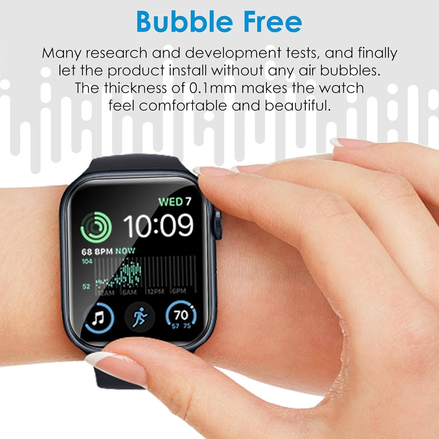 Bubble Free

Many research and development tests, and finally let the product install without any air bubbles. The thickness of 0.1mm makes the watch feel comfortable and beautiful.

WED 7 10:09 68 BPM NOW 104
52 12AM 6AM 12PM 6PM
70 67 75