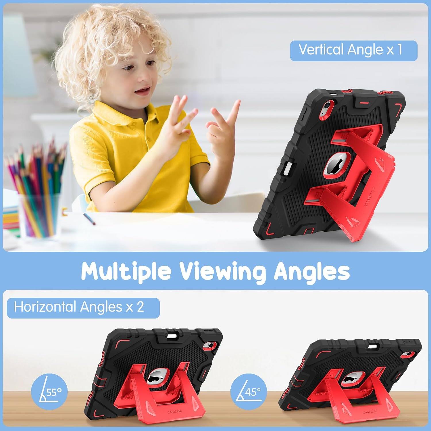 Vertical Angle x 1  
Multiple Viewing Angles  
Horizontal Angles x 2  
55°  
45°