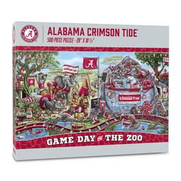 YouTheFan - Alabama Crimson Tide 10.5" x 28" Game Day at the Zoo 500-Piece Puzzle - Multicolor