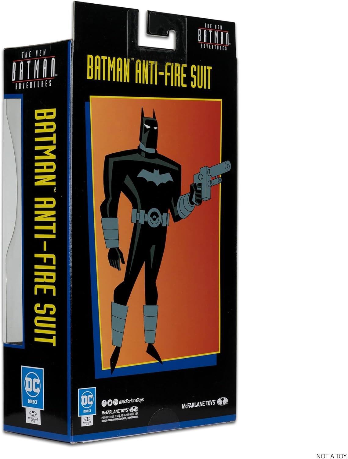 THE NEW BATMAN. ROVENTURES THE NEW BATMAN - BATMAN ANTI-FIRE SUIT ROVENTURES BATMAN TM 101 ANTI-FIRE SUIT DC DIRECT WM For DC F y #McFarlaneToys PRECT McFARLANE TOYS NOT A TOY.