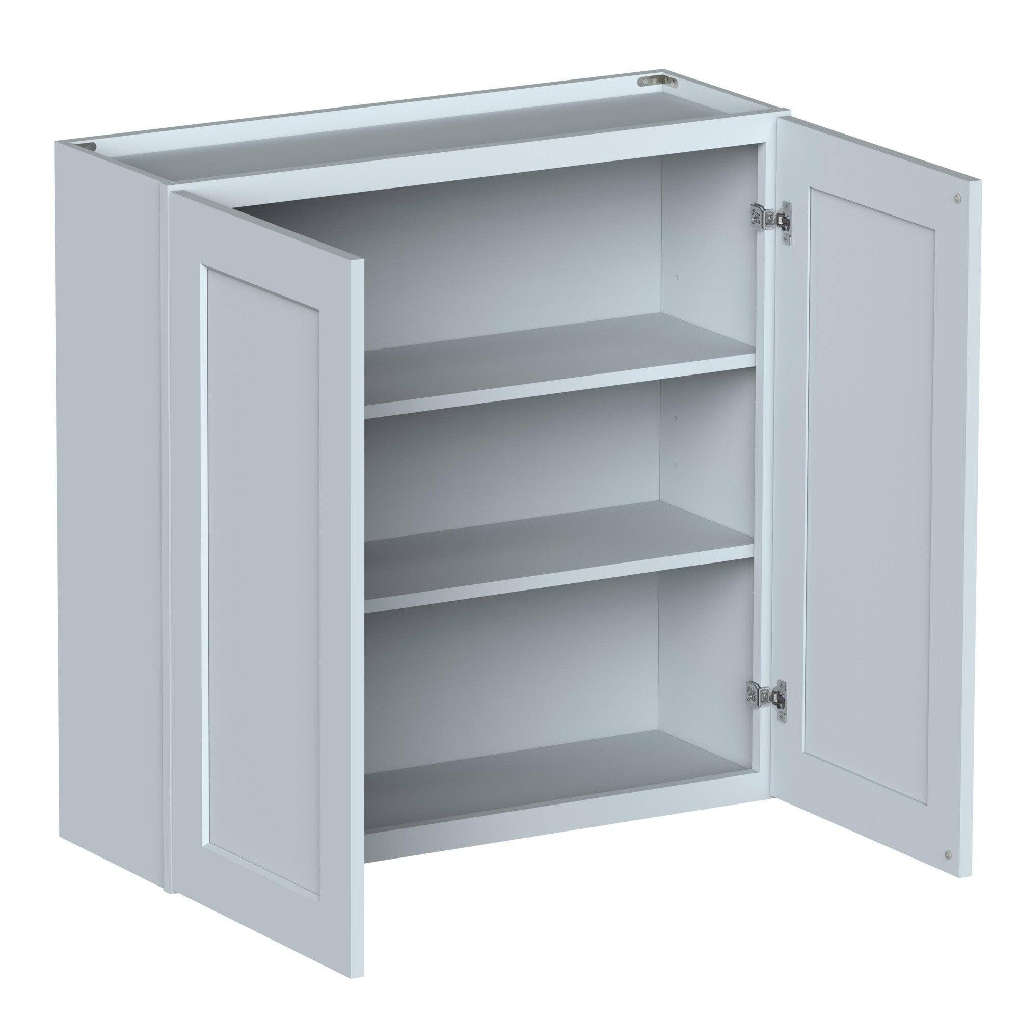 Alt View 2. Boyel Living - 36in.W x12in.D x36in.H Dove Gray WALL CABINET Fully assembled Cabinet With Two HDF Doors - Gray.