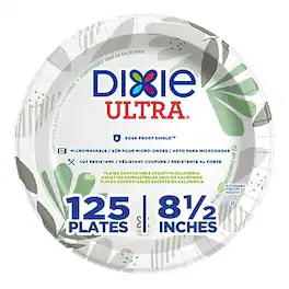 Dixie - Ultra Pathways 8.5" Paper Plates, 125 Plates/Pack (SXP9PATH) - Multicolored