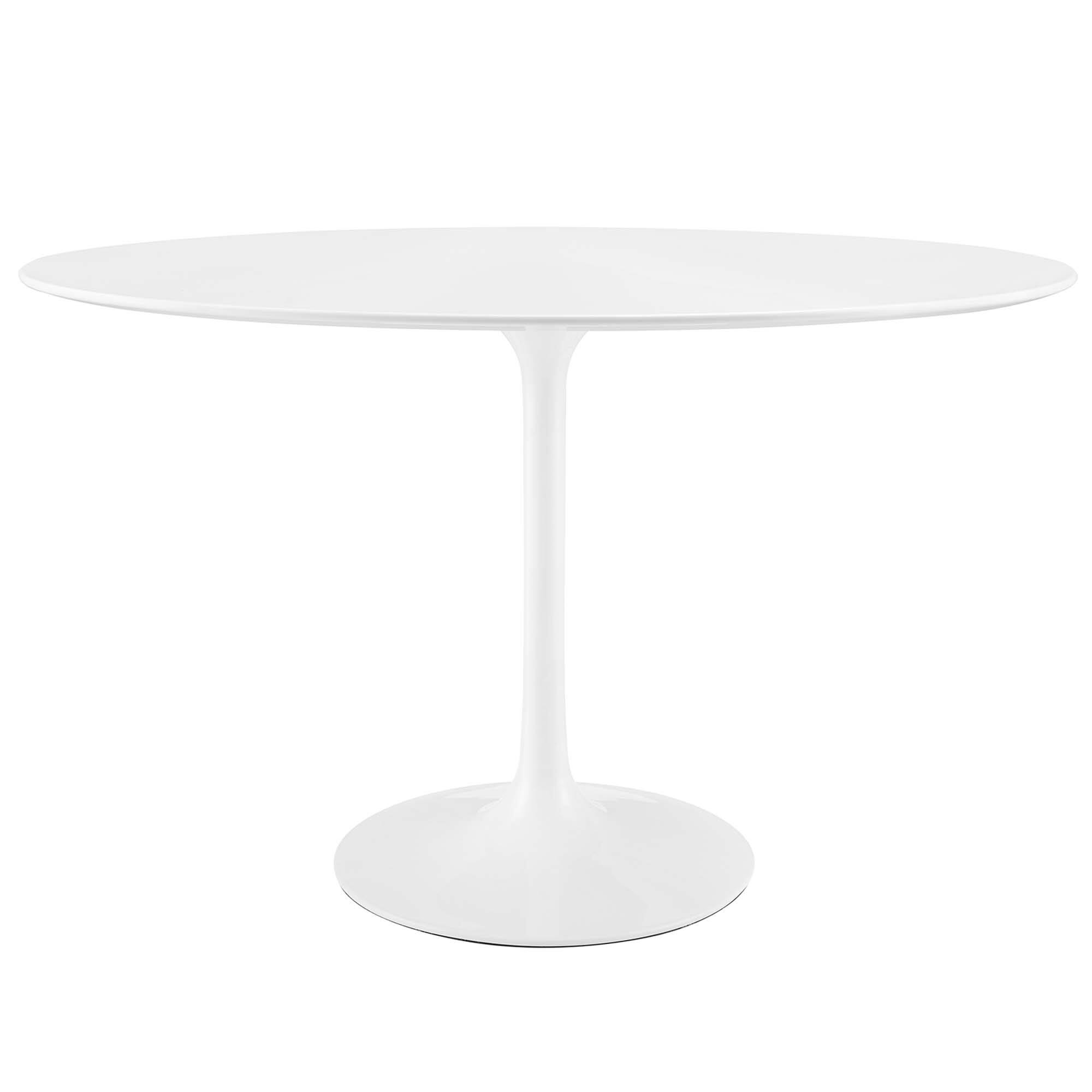 Angle. Modway - Lippa Oval Wood Dining Table - White.