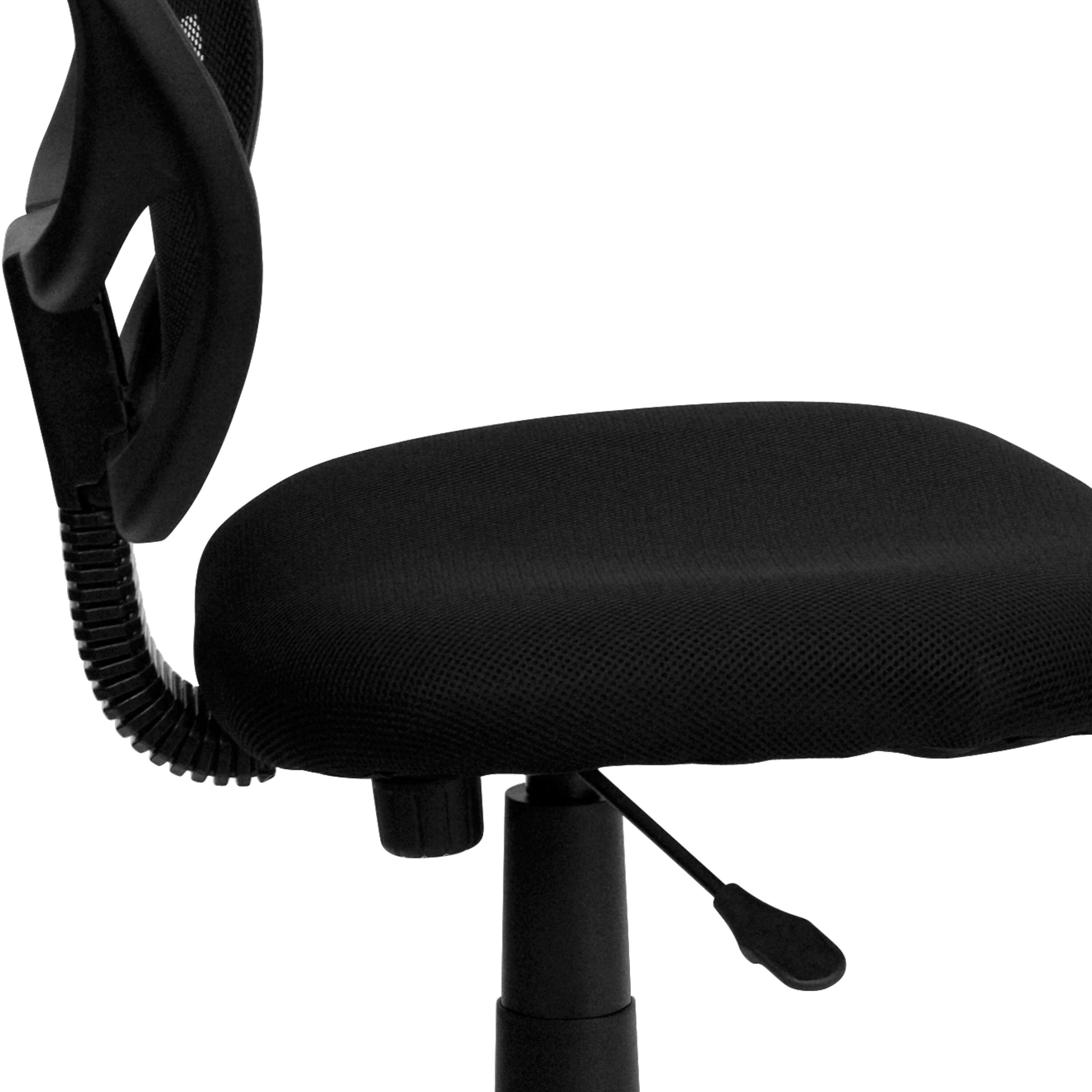 Alt View 8. Emma + Oliver - Mid-Back Mesh Swivel Task Office Chair with Curved Square Back - Black.