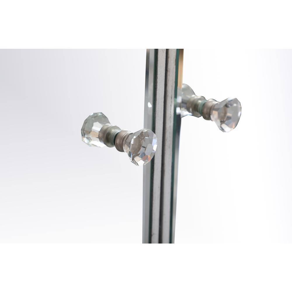 Alt View 6. Elegant Decor - 29 in. mirrored cabinet in antique silver - Antique Silver.