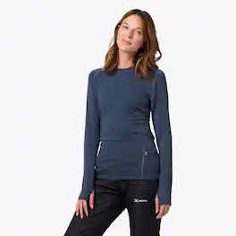 Mobile Warming - App Controlled Women's BaseLite Heated Baselayer Shirt - Arctic Blue