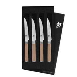 Shun - Classic Blonde Steak Knife Set, 4 Piece - Silver